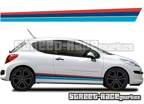Peugeot 207 208 printed racing stripes 005