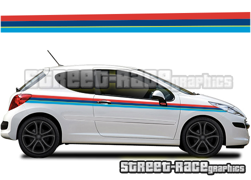 Peugeot 207 208 printed racing stripes 006