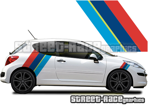 Peugeot 207 208 printed racing stripes 008