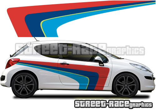Peugeot 207 208 printed large side graphics 009