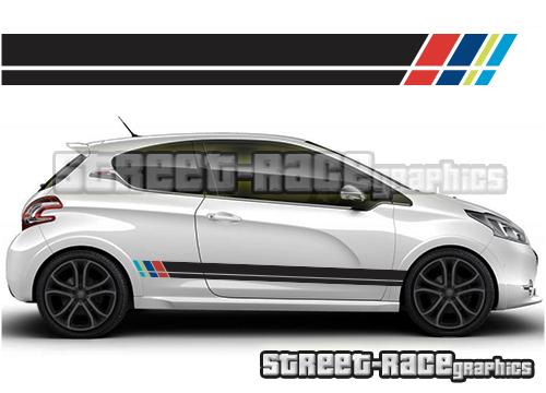 Peugeot 208 racing stripes 001