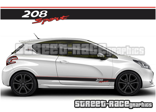 Peugeot 208 racing stripes 002