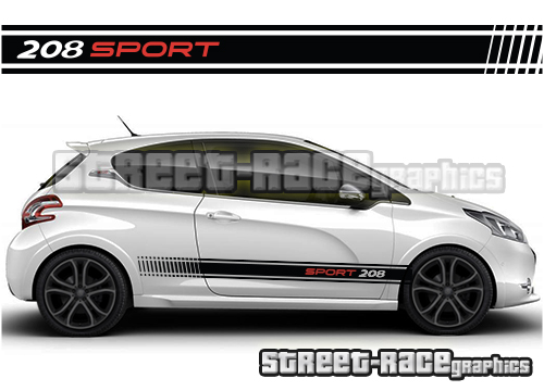 Peugeot 208 racing stripes 003 - SPORT