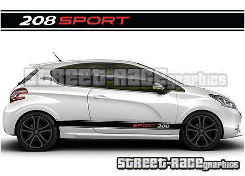 Peugeot 208 racing stripes 005 - SPORT
