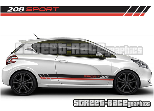Peugeot 208 racing stripes 008 - SPORT