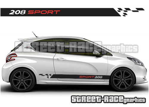 Peugeot 208 racing stripes 009 - SPORT