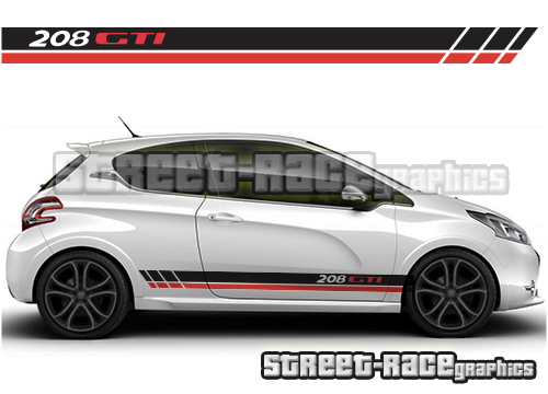 Peugeot 208 racing stripes 010 - GTI