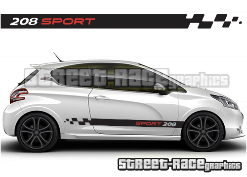 Peugeot 208 racing stripes 012 - SPORT