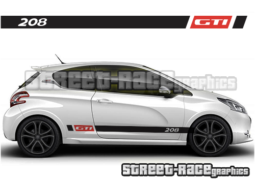 Peugeot 208 racing stripes 016 - GTI