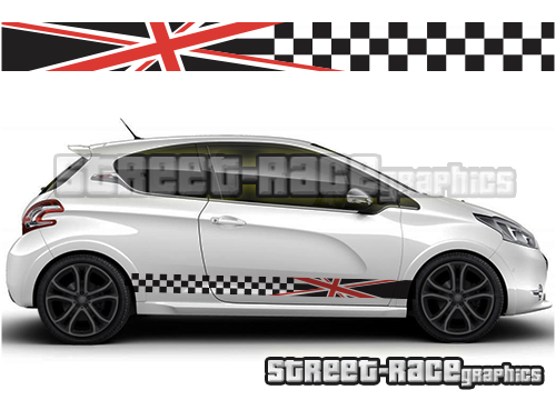 Peugeot 208 racing stripes 018 Union Jack
