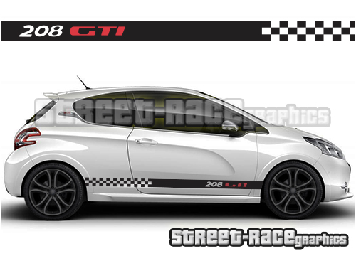 Peugeot 208 racing stripes 021 - GTI