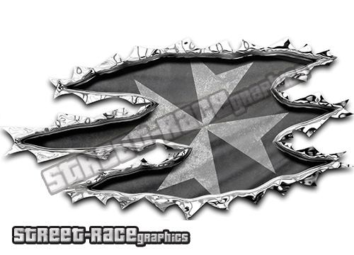 313 Ripped Metal 200mm x 105mm