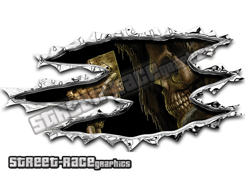 334 Ripped Metal 200mm x 105mm