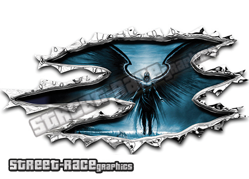 344 Ripped Metal 200mm x 105mm