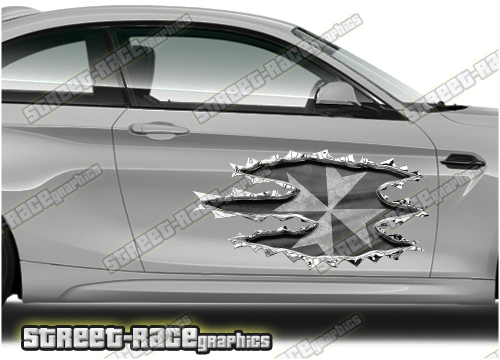 413 Ripped Metal PAIR