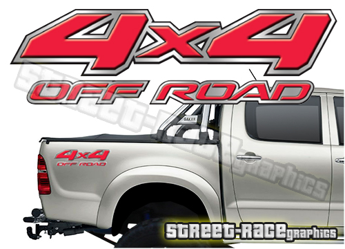 4x4 OFFROAD sticker pair 001A (290mm)