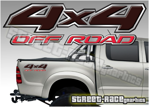 4x4 OFFROAD sticker pair 002A (290mm)
