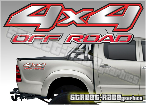 4x4 OFFROAD sticker pair 003A (290mm)