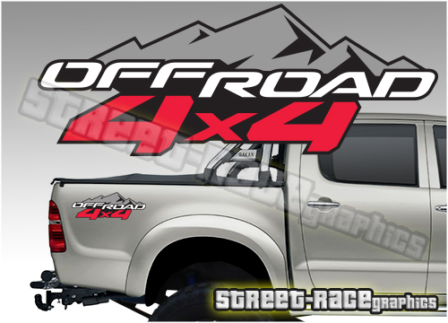 4x4 OFFROAD sticker pair 006 (290mm)