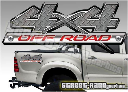 4x4 OFFROAD sticker pair 007 (290mm)
