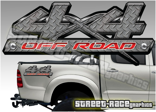4x4 OFFROAD sticker pair 007A (290mm)