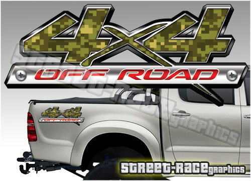 4x4 OFFROAD sticker pair 008 (290mm)