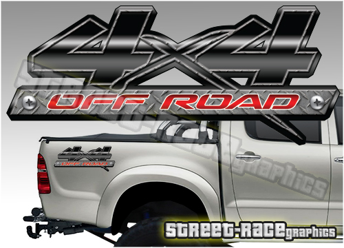 4x4 OFFROAD sticker pair 009A (290mm)
