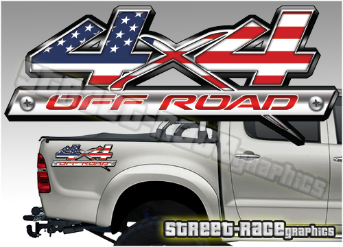 4x4 OFFROAD sticker pair 010 (290mm)