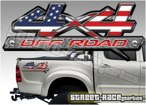 4x4 OFFROAD sticker pair 010A (290mm)