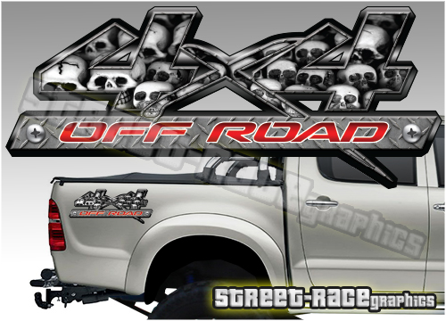 4x4 OFFROAD sticker pair 012A (290mm)