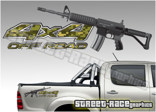 4x4 OFFROAD sticker pair 013 (450mm)
