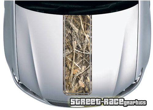 4x4 truck bonnet stripe 3518 - Tall grass camouflage