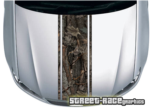 4x4 truck bonnet stripe 3524 - Oak Ambush camouflage