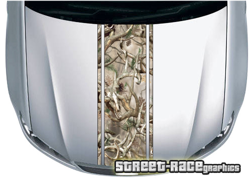 4x4 truck bonnet stripe 3525 - Buck camouflage