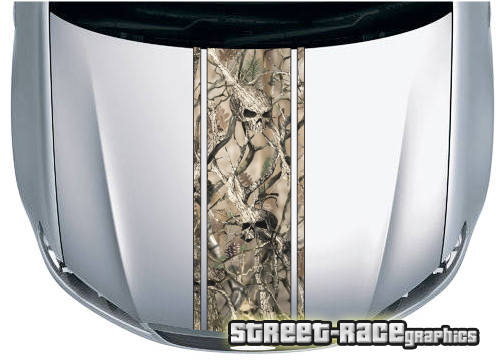 4x4 truck bonnet stripe 3526 - Buck camouflage