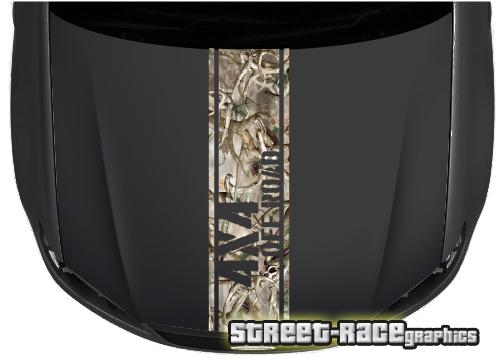 4x4 truck bonnet stripe 3545 - Buck camouflage