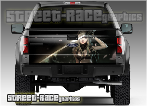 601 - Tailgate wrap (Anime girl)