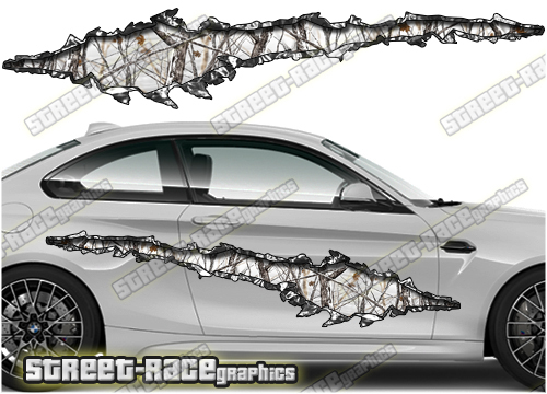 713 Ripped Metal PAIR