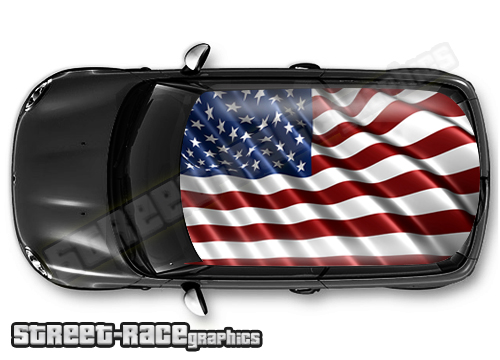 716 - USA flag roof wrap