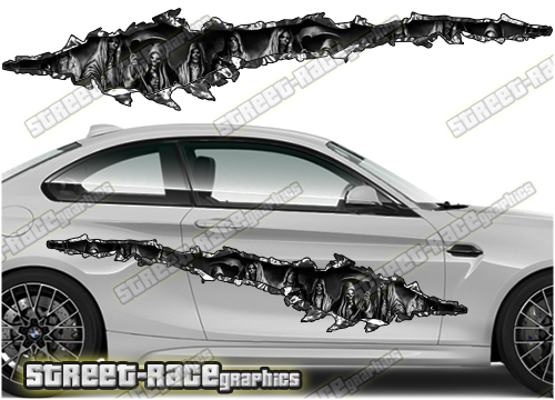 734 Ripped Metal PAIR