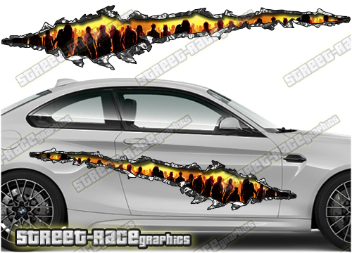 735 Ripped Metal PAIR