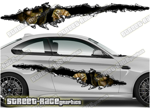 738 Ripped Metal PAIR