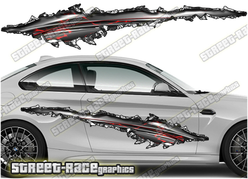 753 Ripped Metal PAIR