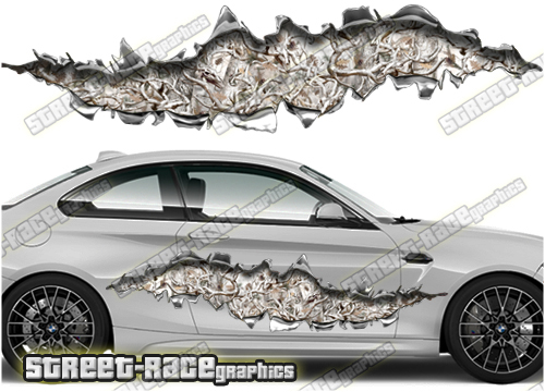 807 Ripped Metal PAIR