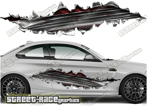 851 Ripped Metal PAIR