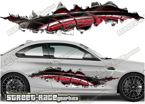 852 Ripped Metal PAIR