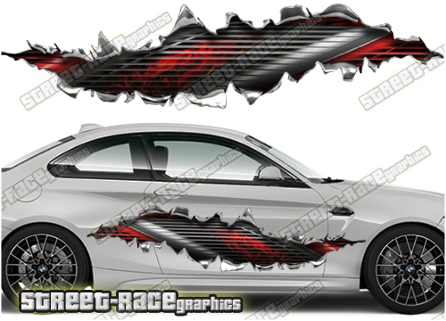 854 Ripped Metal PAIR