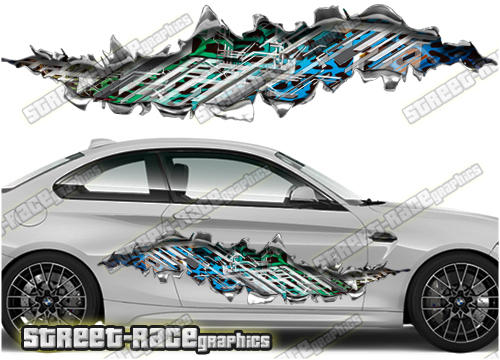 882 Ripped Metal PAIR