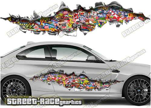 885 Ripped Metal PAIR