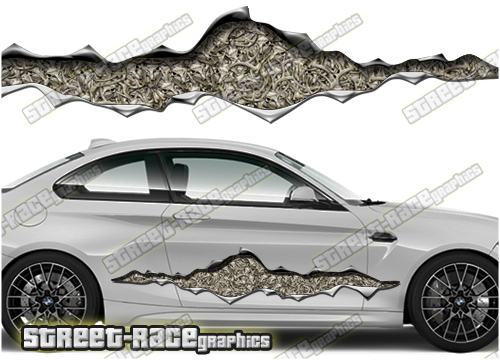 901 Ripped Metal PAIR